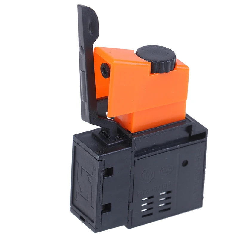 Plastic Metal Black Orange 6A 220V Efficient Durable FA2/61BEK Locks The Power Electric Hand Drill Speed Control Trigger Switch