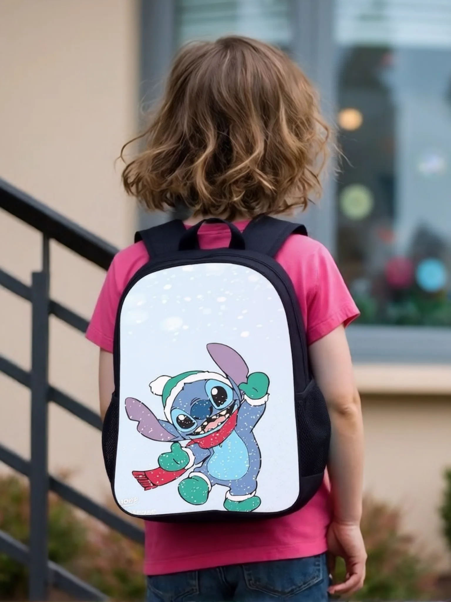

Stitch Unisex Kid Disney Backpack-Back to School Knapsack-Lightweight Waterproof Book Bag for Boys
