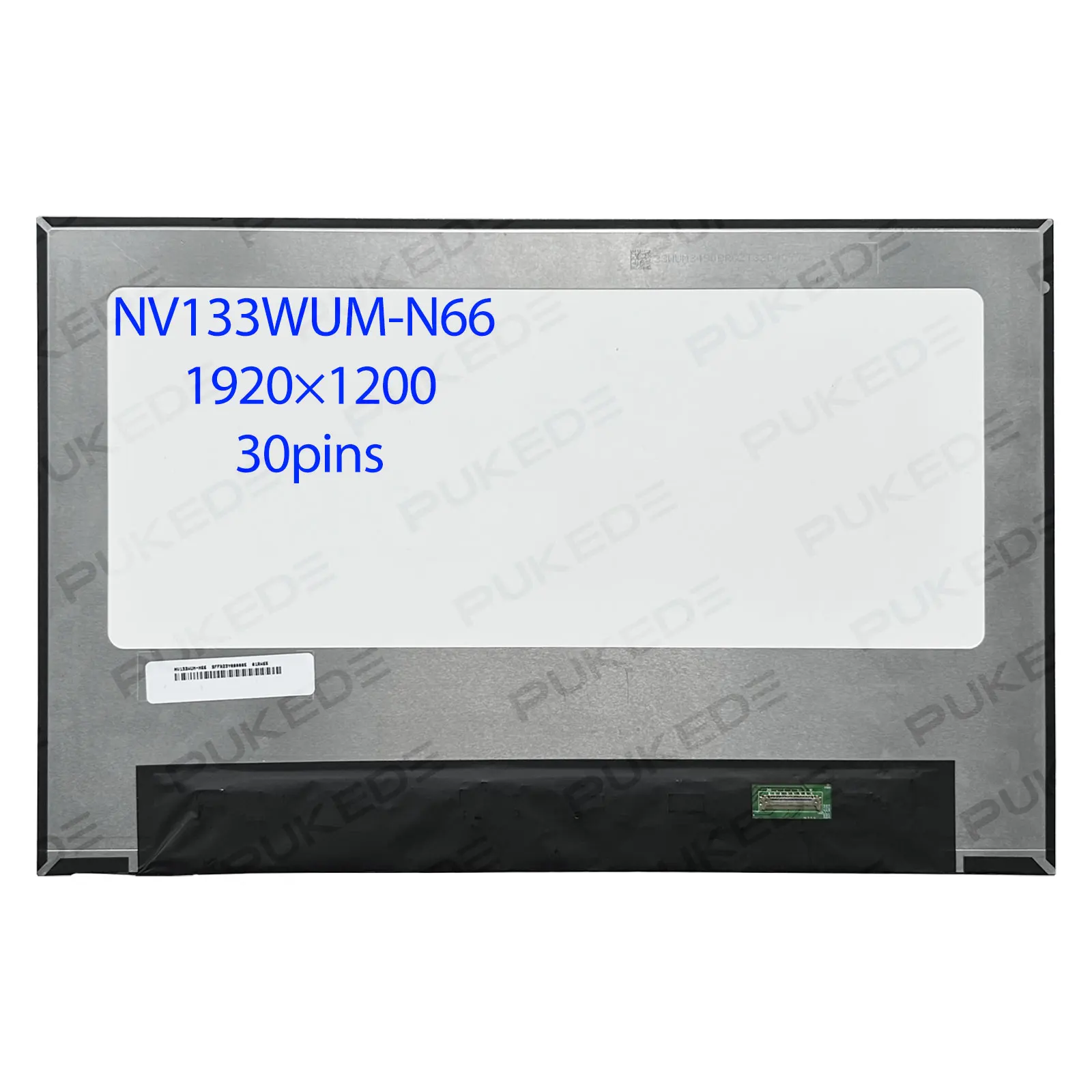 

13.3"Inch IPS Laptop LCD Screen NV133WUM-N66 100% sRGB Display Panel Replacement 1920x1200 30pins