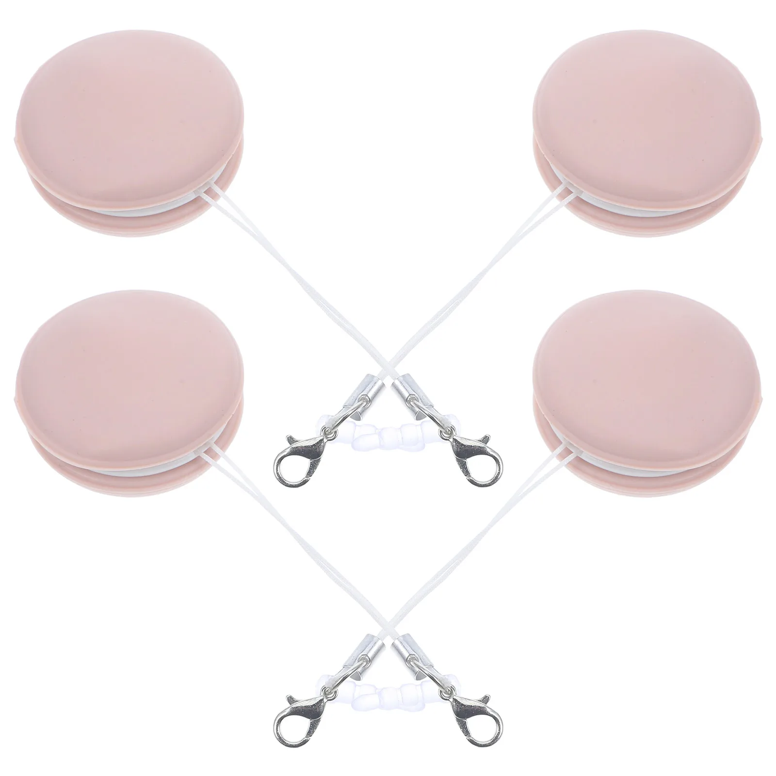 

4pcs Macaron Shape Screen Cleaning Cloths For Electronics Reusable Fast Drying Wipes Lightweight Scrubbers With Lanyard Stain