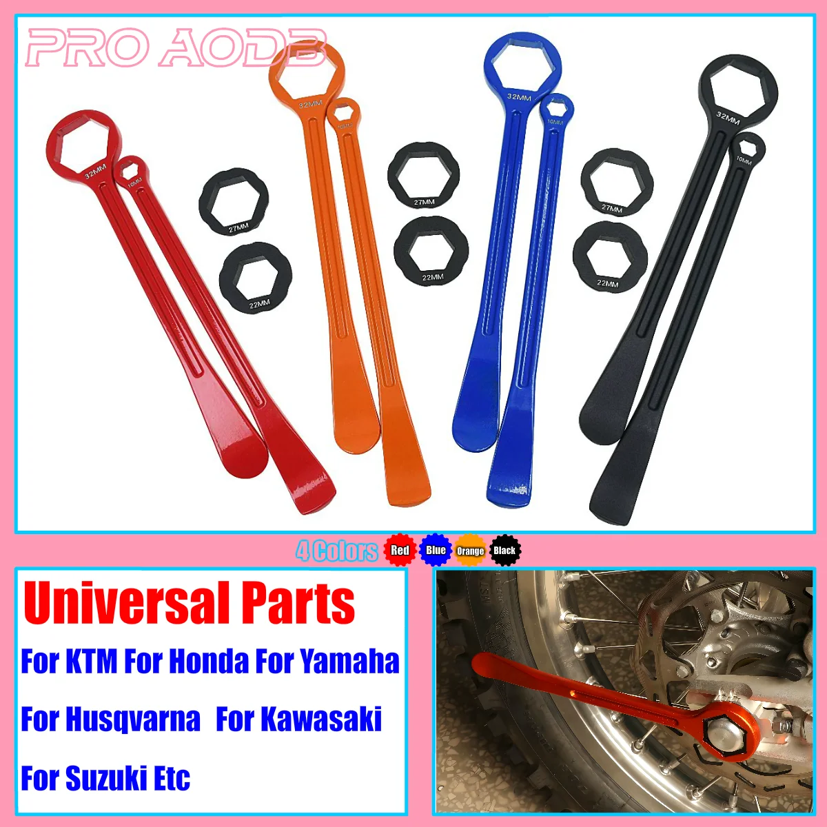 

Motocross Universal CNC Bead Buddy Tire Tool Lever Spoon Axle Wrench Tire Change For Husqvarna Honda Kawasaki KTM Yamaha Suzuki