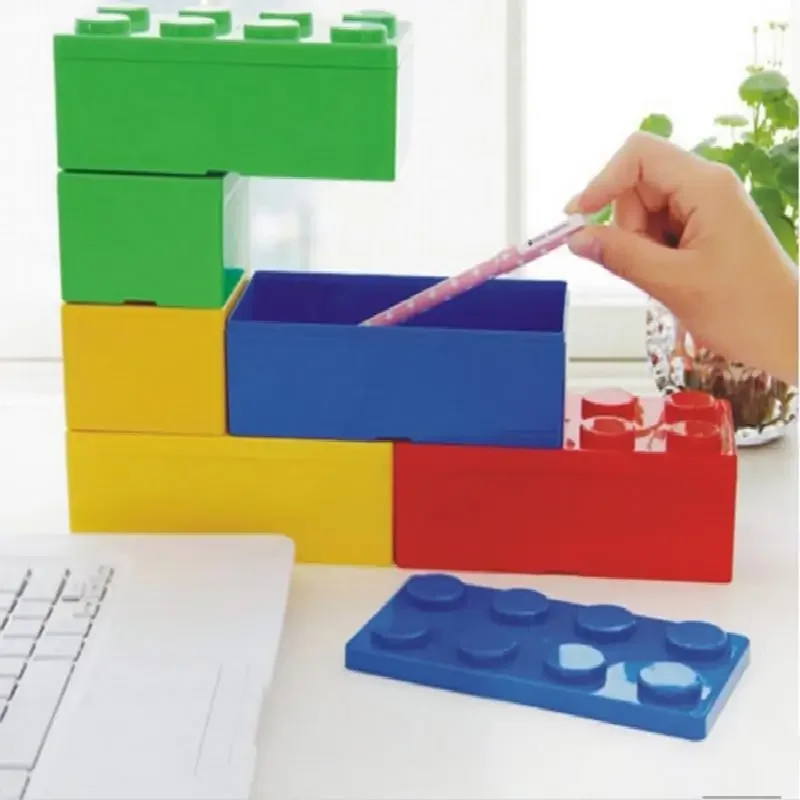 Desk Plastic Storage Box Office Stationery  Building Blocks Collection