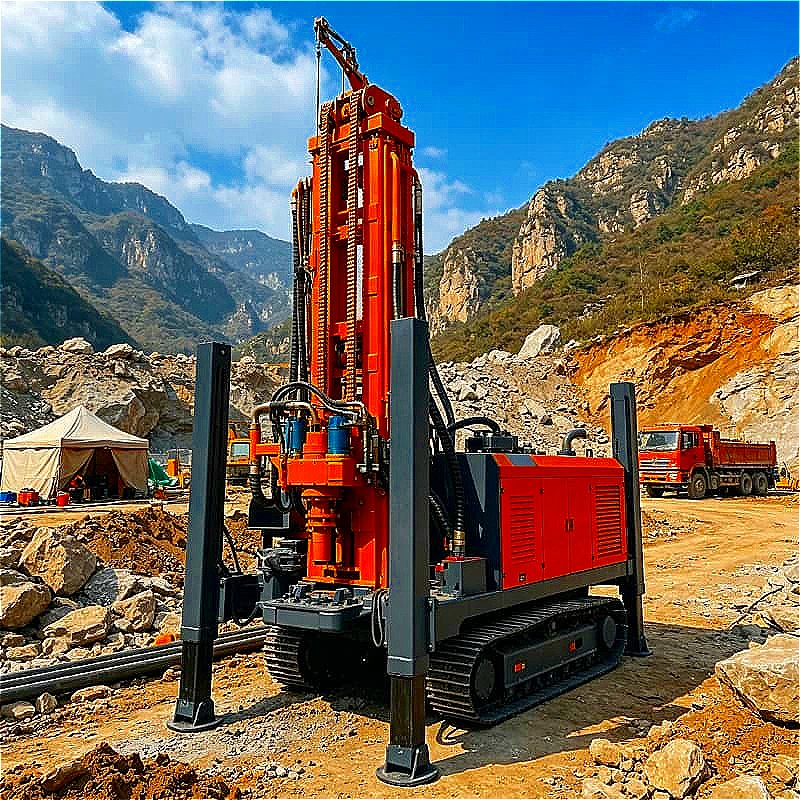 Truck Mounted Dual Purpose Water Gas Drill Rig PTO System Chassis Power Shared Customized Borehole Rural Drinking Water Supply