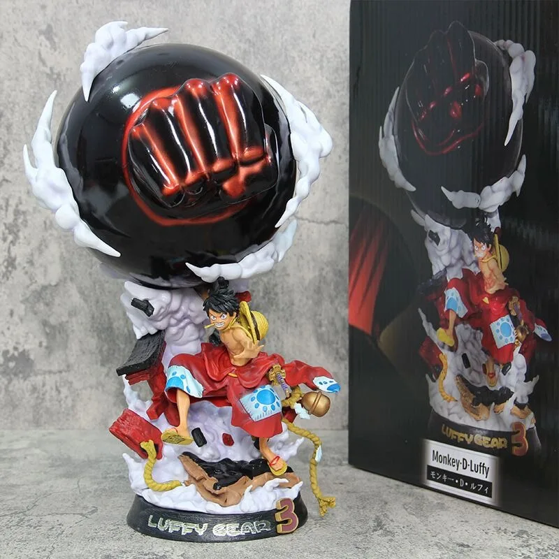 39 cm ONE PIECE Figur Monkey D. Ruffy Drei Ebenen GK Anime Sammlung Modell Desktop Ornament Dekorationen Kinder Spielzeug Geschenke