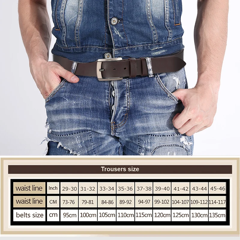 Mannen hoge kwaliteit lederen riem luxe designer riemen mannen koeienhuid mode Riem mannelijke Jeans voor man cowboy