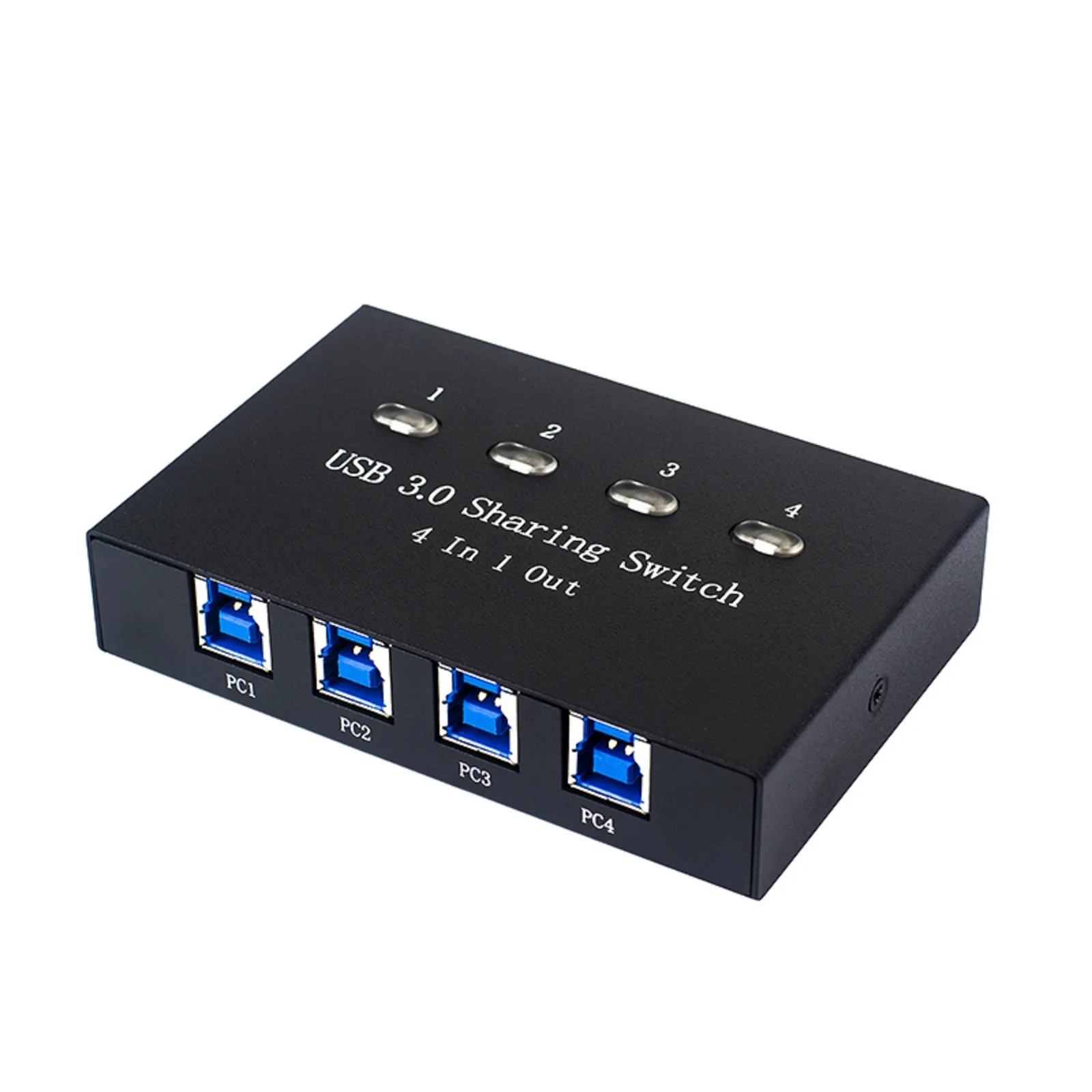 4 Port USB 3.0 Sharing Switch 4 in 1 out Sharer Switcher 4 Computers Sharing 1 USB Port Device Key Switching USB Device Splitter