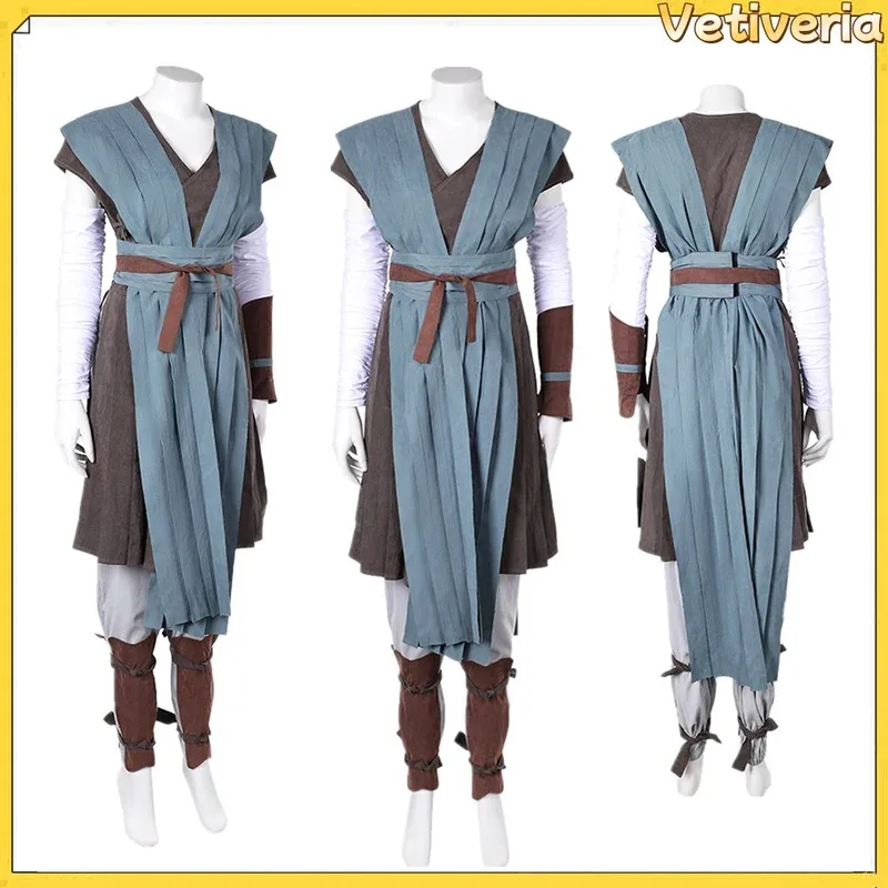 

XT8Movies Space Battle Rey Grey Combat Suit Cosplay Costume Carnival Roleplay Clothing Outfits Halloween Party Women FemaleXT6@!