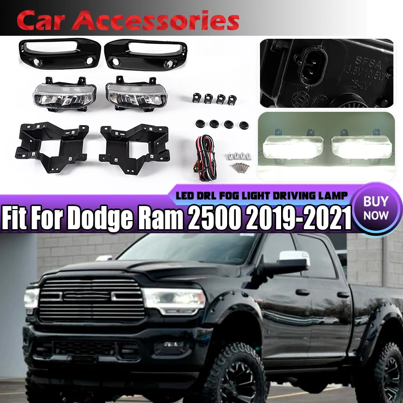 

Rhyming LED Fog Lights Front Bumper Driving Lamp Assembly Light 68273291AB 68273292AB For Dodge Ram 2500/3500 2019-2021