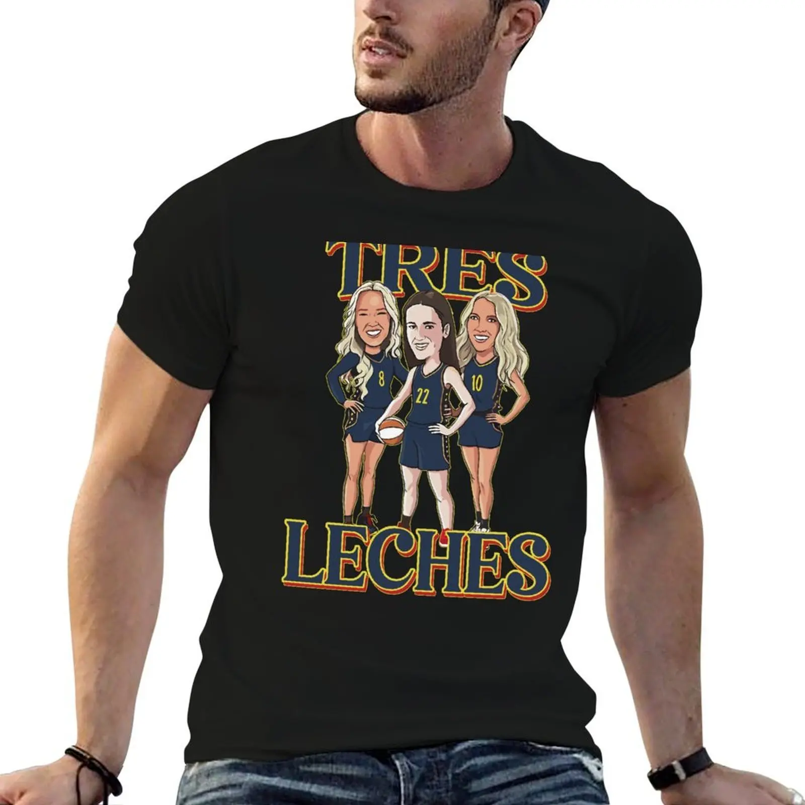 Sophie Cunningham Tres Leches,Indiana Fever Sophie Cunningham T-Shirt Simple Solid Color Crew Neck Tee