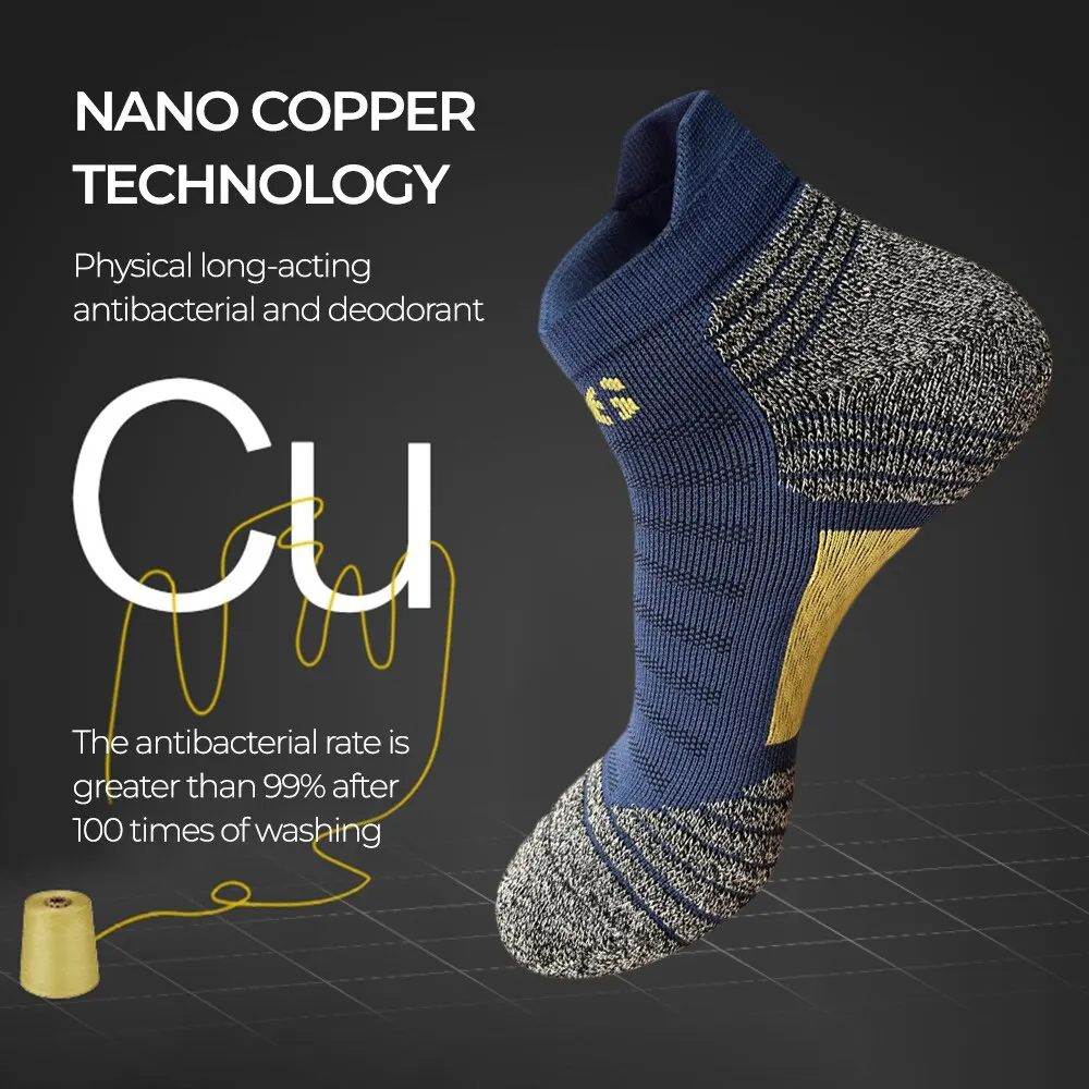 Nano Copper Fiber Deodorant Antibacterial Men Socks Running Climbing Summer 2023 MTB Cycling Bicycle Basketball Sports Sock