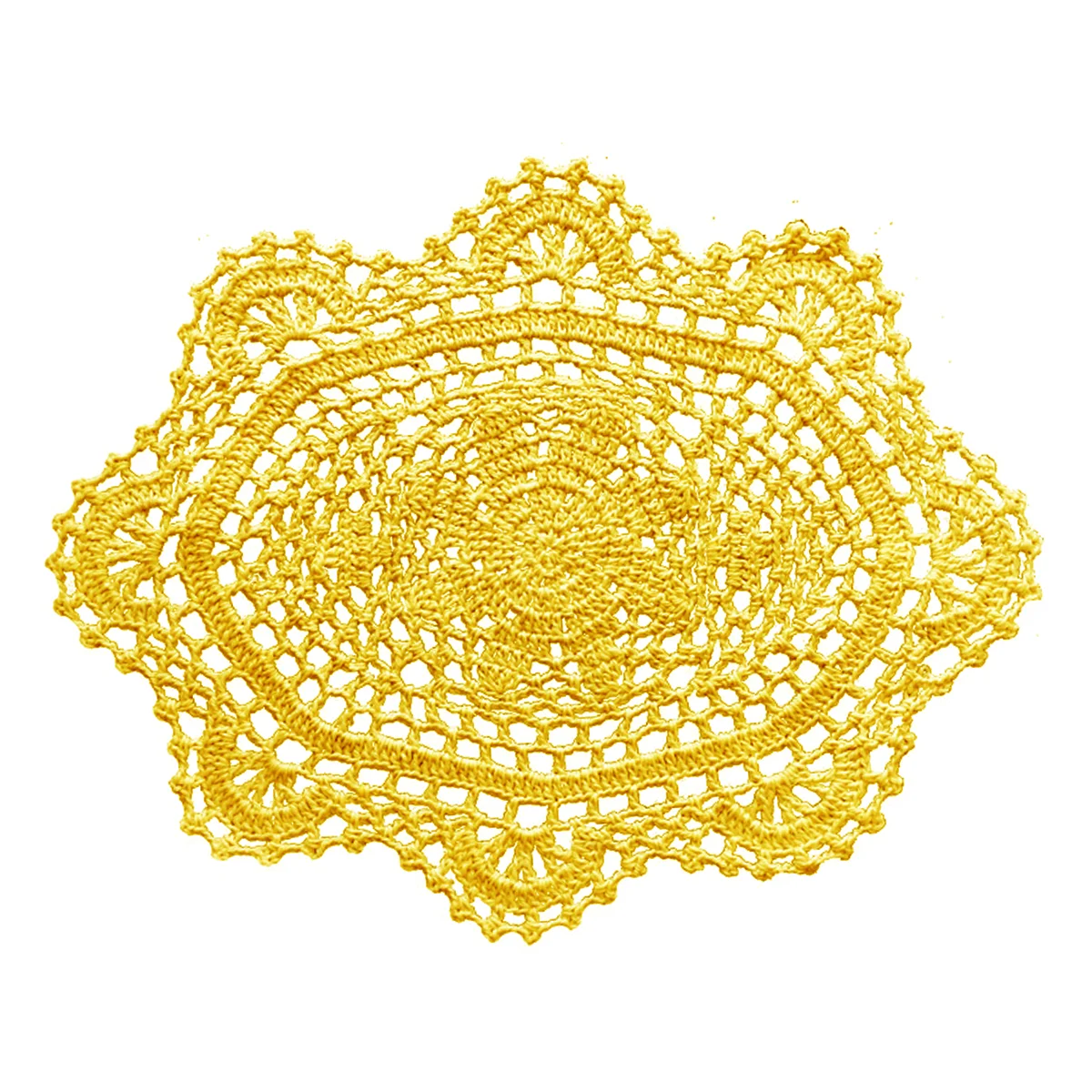 BomHCS  Oval Crochet Lace Doilies Handmade Doily Table Placemats Bedroom Mats Vase Pads