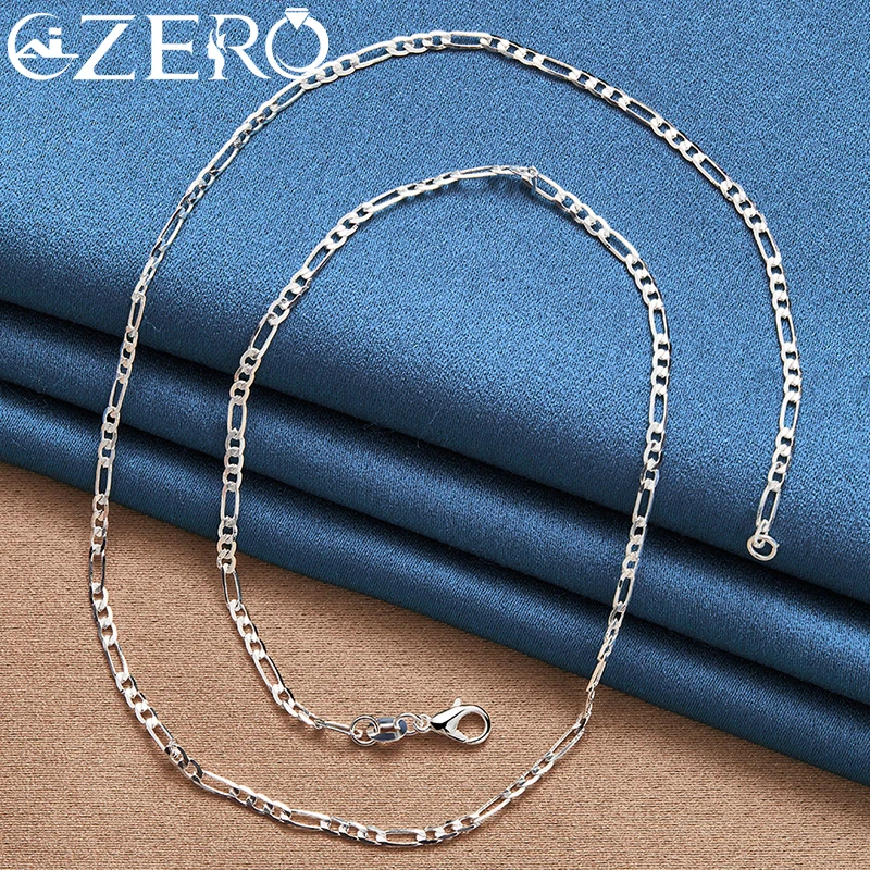 Noble new arrive 925 sterling silver 4MM chain for Men Women Bracelet Necklace jewelry set lady Christma gifts charms wedding