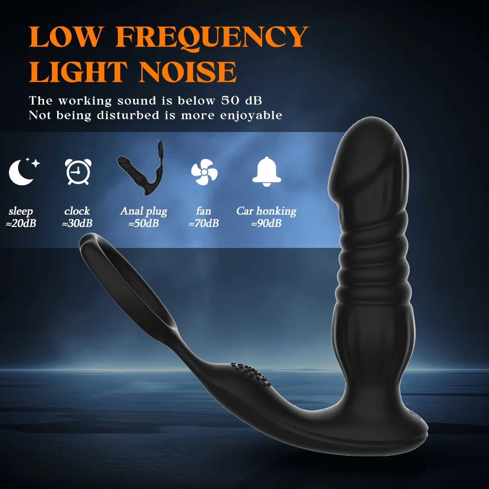 Stoß Anal Plug Männliche Prostata Massage Vibratoren für Männer Fernbedienung Butt Plug Mit Penis Ring Homosexuell Anus Stimulator Sex Spielzeug