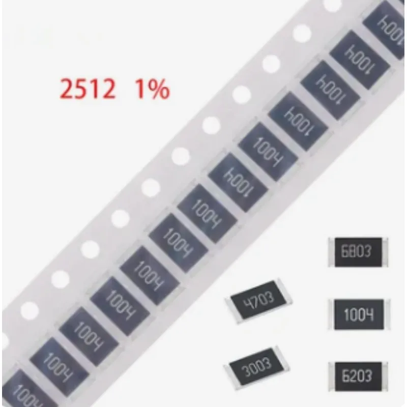 50 шт., резистор 2512 SMD 1% 0 ~ 10M 0 0,03 3,3 5,6 10 12 20 30 36 47 51 82 100 200 680 750 1K 2K 6,8 K 10K 20K 22K 200K 1M 10M ohm