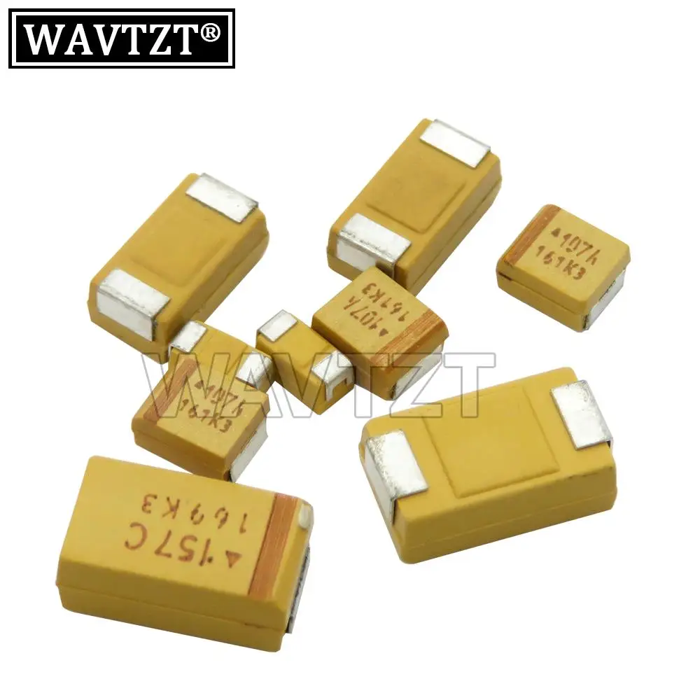 10PCS Tantalum Capacitor A B C D Type 100UF 150UF 220UF 330UF 470UF 680UF 6V 6.3V 10V 16V 25V 35V 50V 4.7/6.8/10/15/22/33/47UF