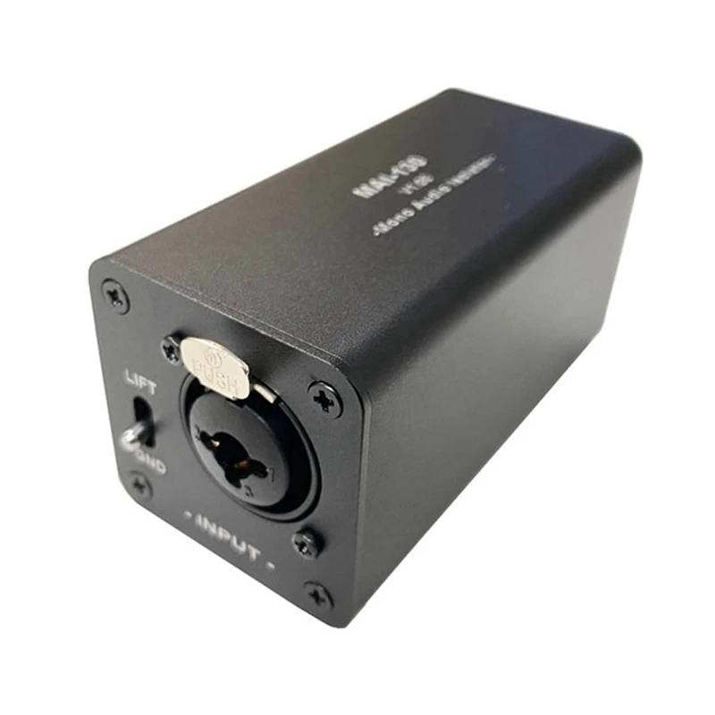 Audio Isolator Noise Reduction,Eliminates Current Noise,DI Grounding Box,6.5 XLR Mixer Audio Isolator, MAI-130 Mono Easy To Use