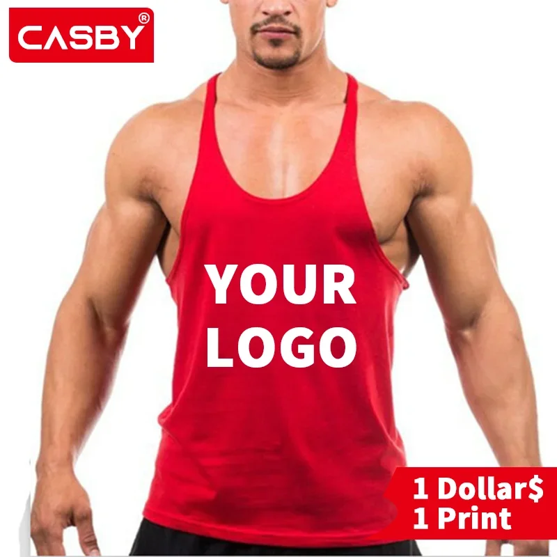 5pcs SummerHigh Quality Elastic Men Tank Tops Fashion DIY Custom Logo Sleeveless Clothing Simple Print Solid Color T ShirtsY482