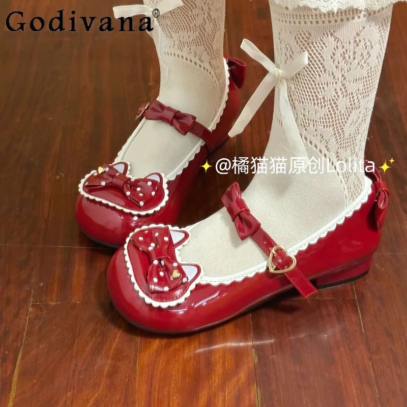 

Lolita Princess Style Low Heel Single Shoes Japanese Original Sweet Cute Girl Cartoon Doll Feel Versatile Mary Jane Single Shoe