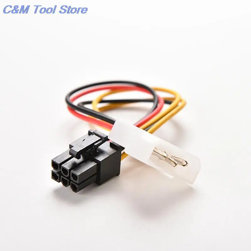 Cable Adapter PC Video Card Connector Cable Converter Cord 1Pcs 17cm 4 Pin Molex IDE To 6 Pin PCI-E Graphic Card Power Supply