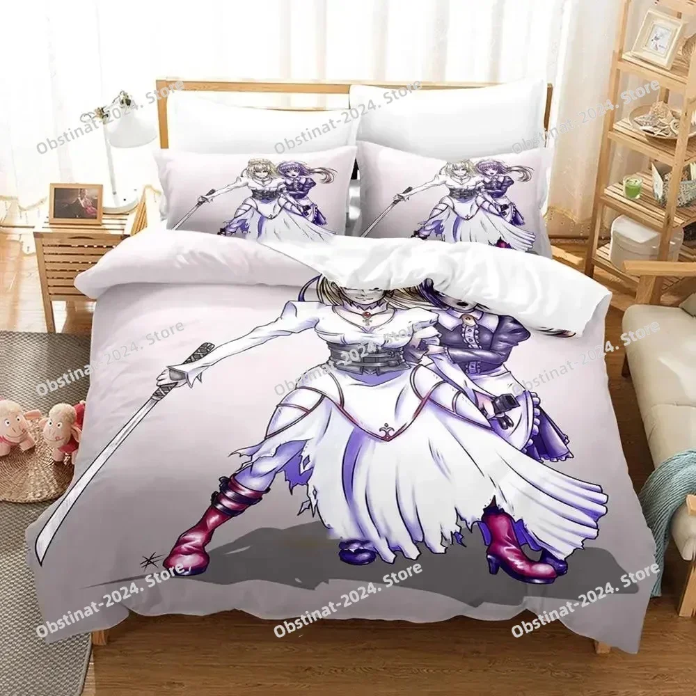 Anime Murder Princess Bedding Set Printed single Comforter Quilt Bed Cover Duvet Cover Pillow Case 3 Pieces Sets Kids Adult Size