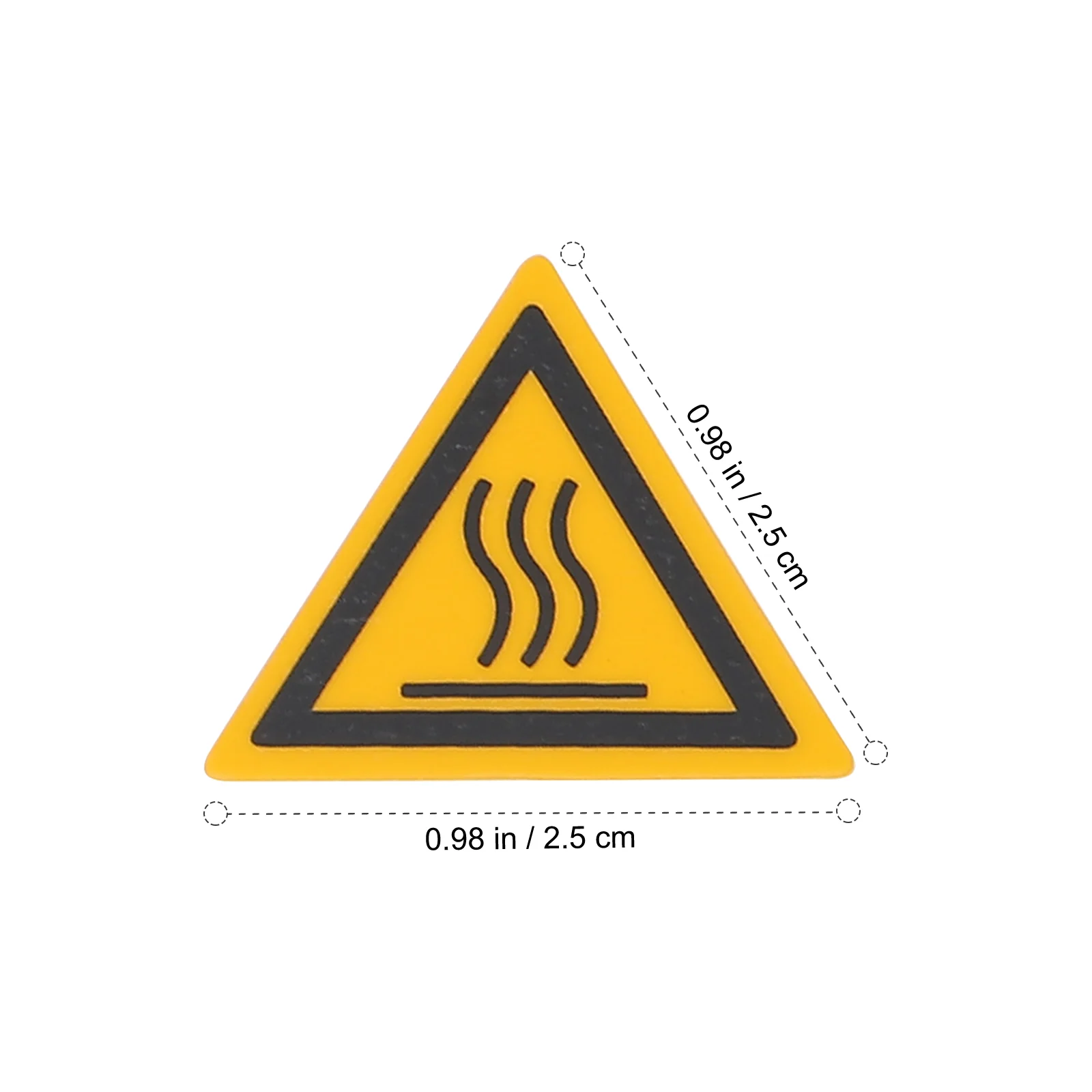 10 Pcs Sticker Pay Attention to High Temperature Warning Label The Sign Scald Caution Stickers Decal Black Decals