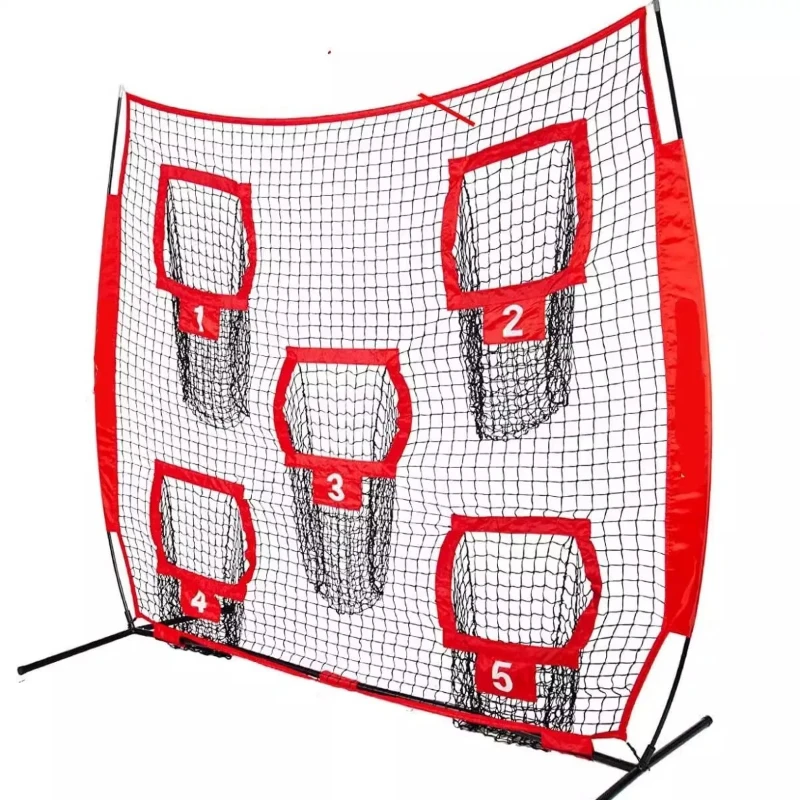Five Holes Rugby Training Net Sturdy Durable Rugby Training Nets Outdoors Stable Baseballs Trainer Professional Sports Equipment