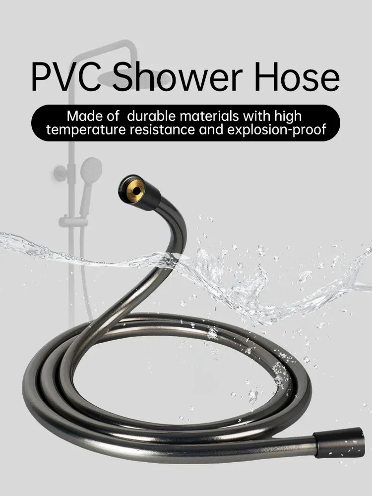 

1.5/2/3/4M PVC Explosion-proof Shower Hose With Brass Connections Flexible Anti-twist Handheld Shower Bath Tube