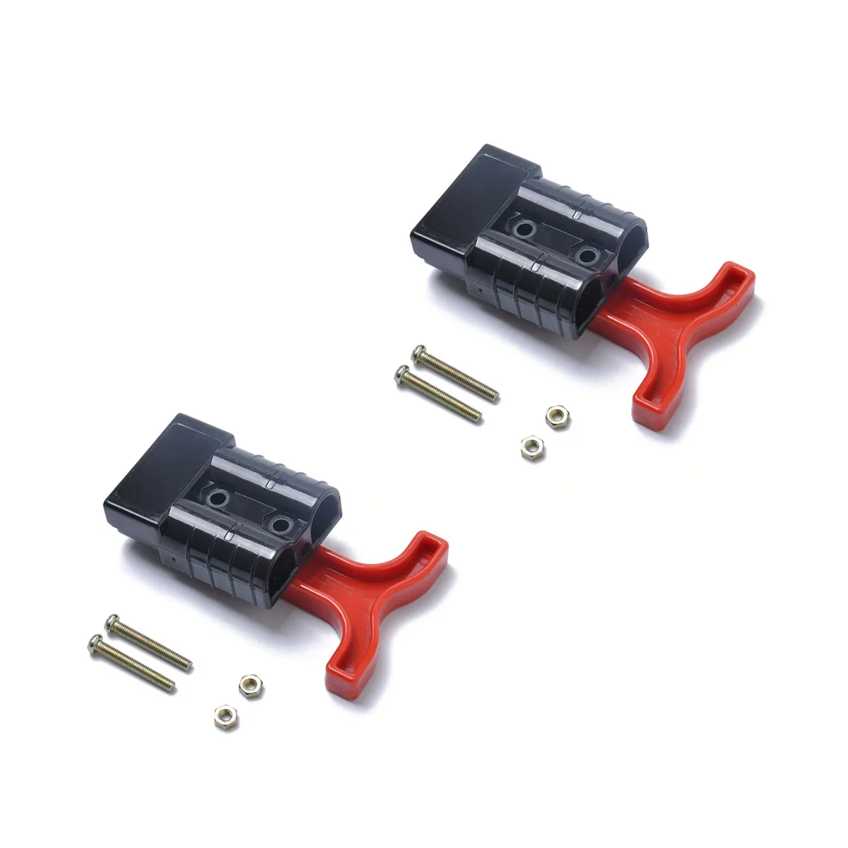 

50A 10-12Awg Quick Connect Plug For Forklift Trailer Caravan Solar Durable Polycarbonate Silver Copper