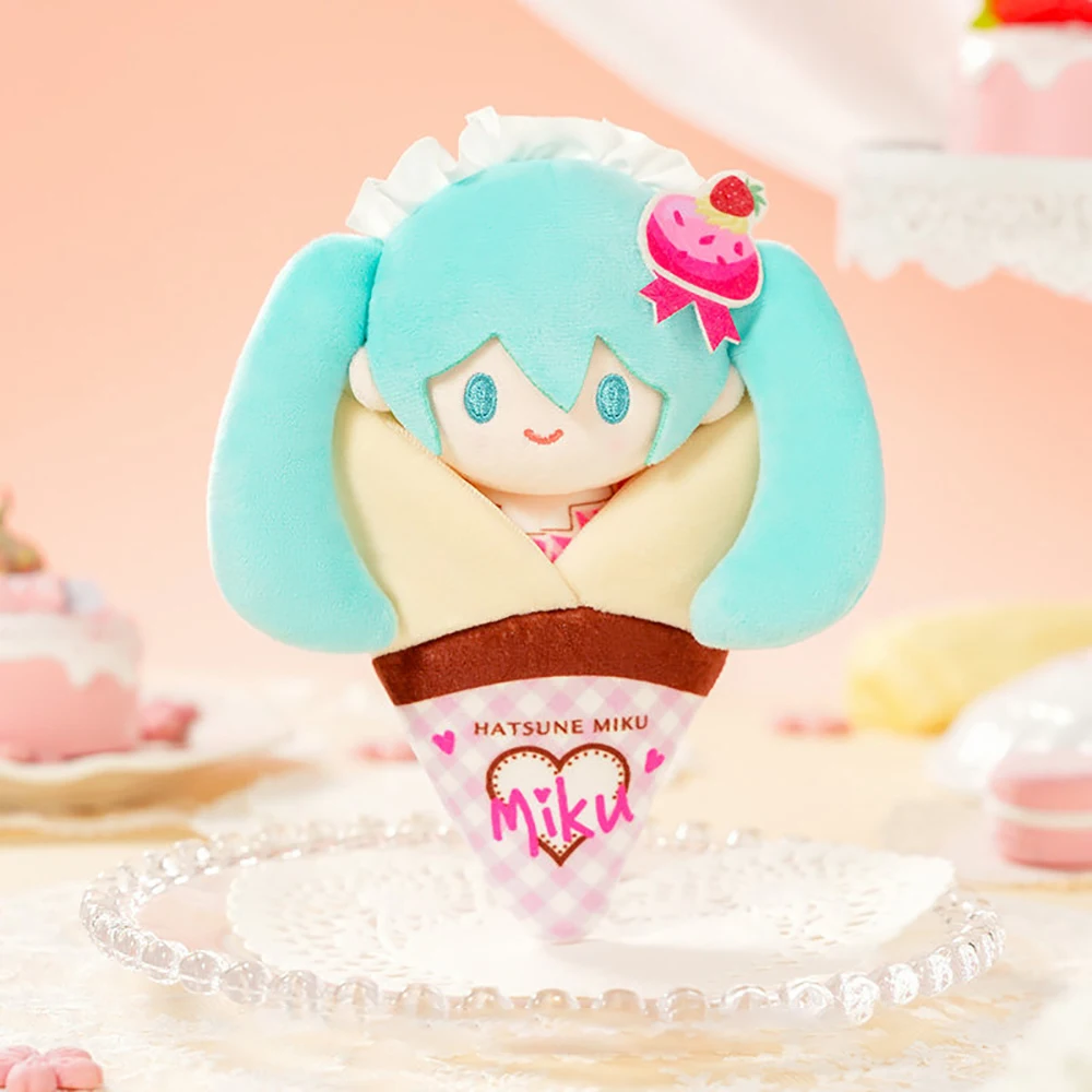 

In Stock Original GSC Hatsune Miku crepe Series Plush Doll 17CM kawaii Backpack Decoration Pendant Girlish Heart Keychain Gift