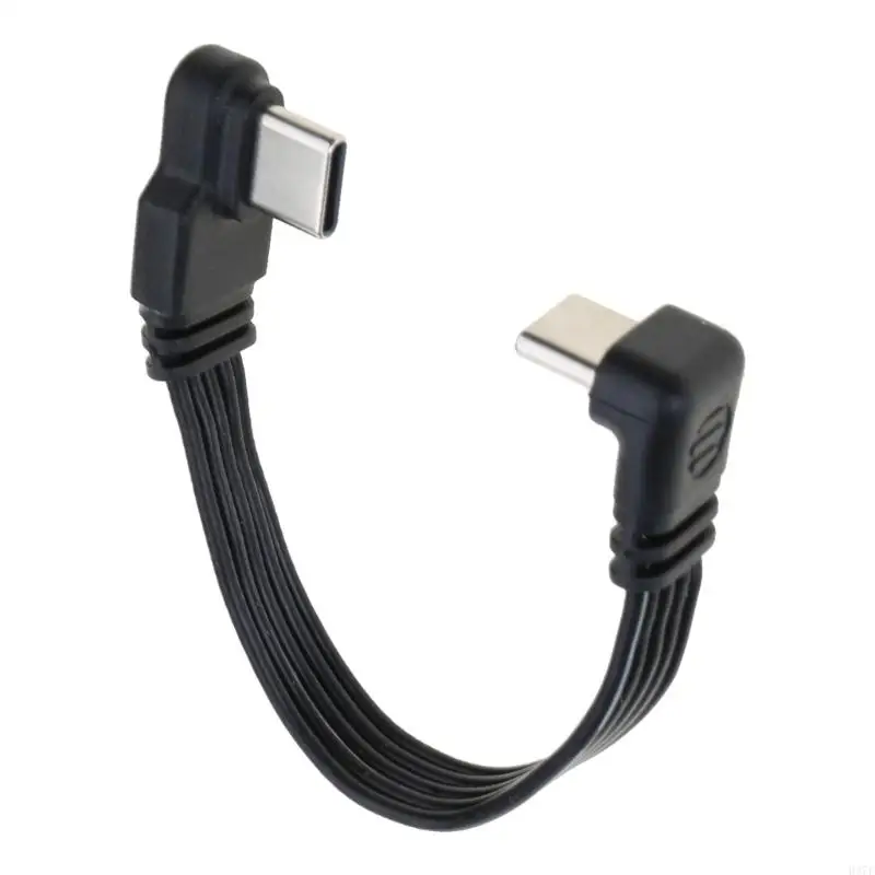 H37F Elbow/Straight Head Type C Data Cable 45W Fast Charging Cord Wire Support 4K Video & 480Mbps Data Transfer for Phones