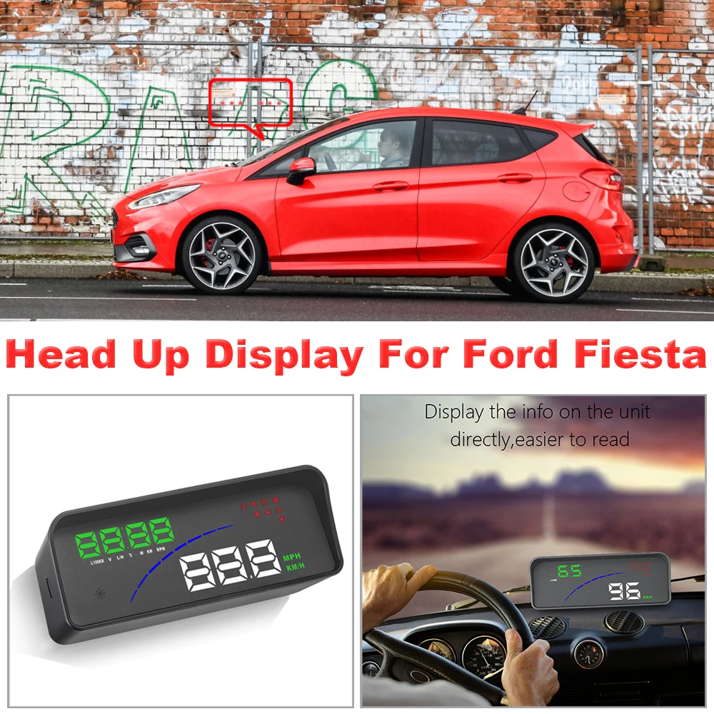 

For Ford Fiesta WT/ST/MK5/MK6/MK7/MK8 2008-2021 Head Up Display Car HUD Auto Electronic Accessories Projector Plug & Play