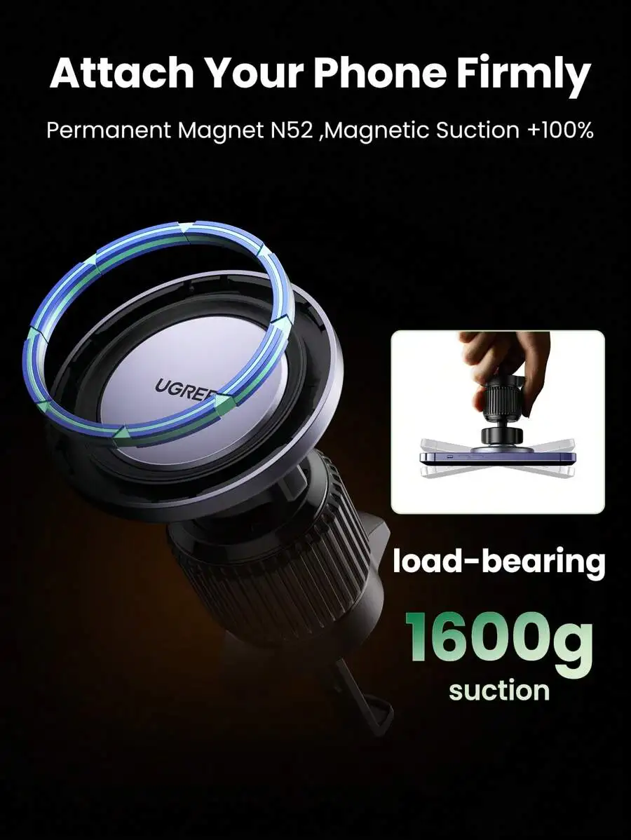 Magnetic Car Phone Holder For Air Vent Compatible With iPhone Android