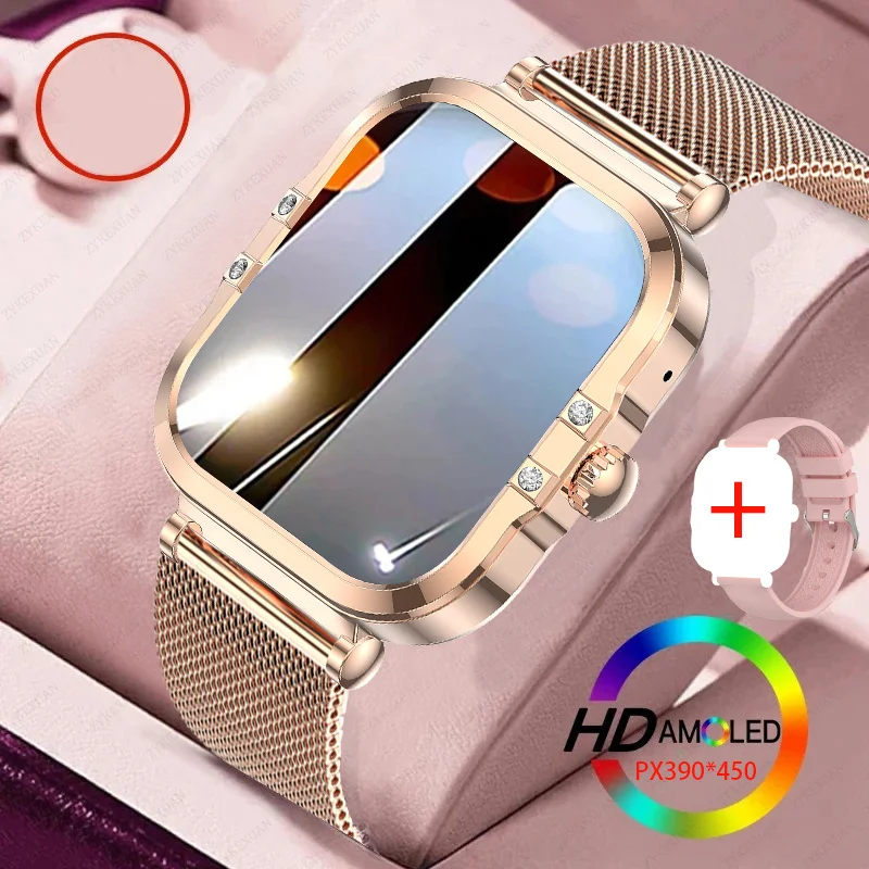 2025 NewSmart Watches for Women Waterproof Bluetooth Call Fitness Tracker Smartwatch Lady Digital Women Watch Heart Rate Monitor