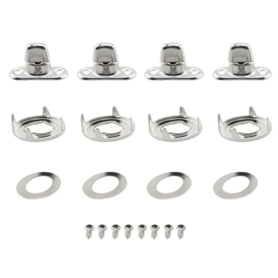 

4 Sets Zinc Alloy Canvas Twist Lock Fastener Silver Rotating Button Eyebolts for Securing Tent and Tarpaulins