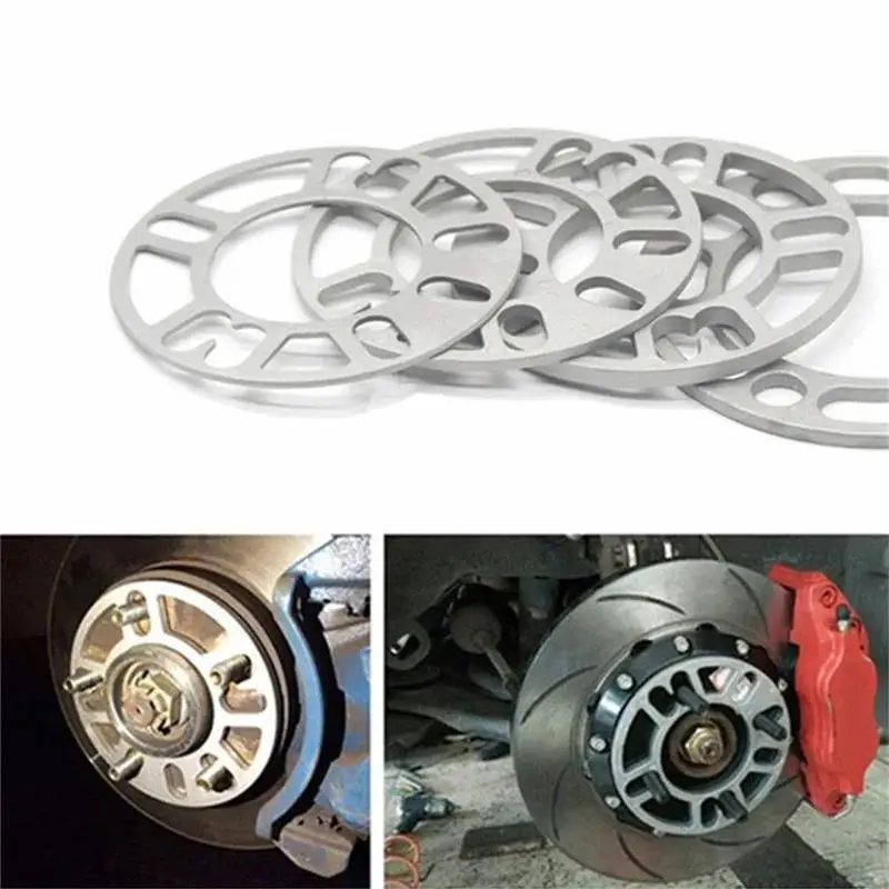 2개입 유니버셜 자동차 휠 타이어 스페이서 어댑터 심 플레이트 3mm 5mm 6mm 8mm 10mm (4x100 4x114.3 5x100 5x108 5x114.3 5x120 호환) 썸네일 3