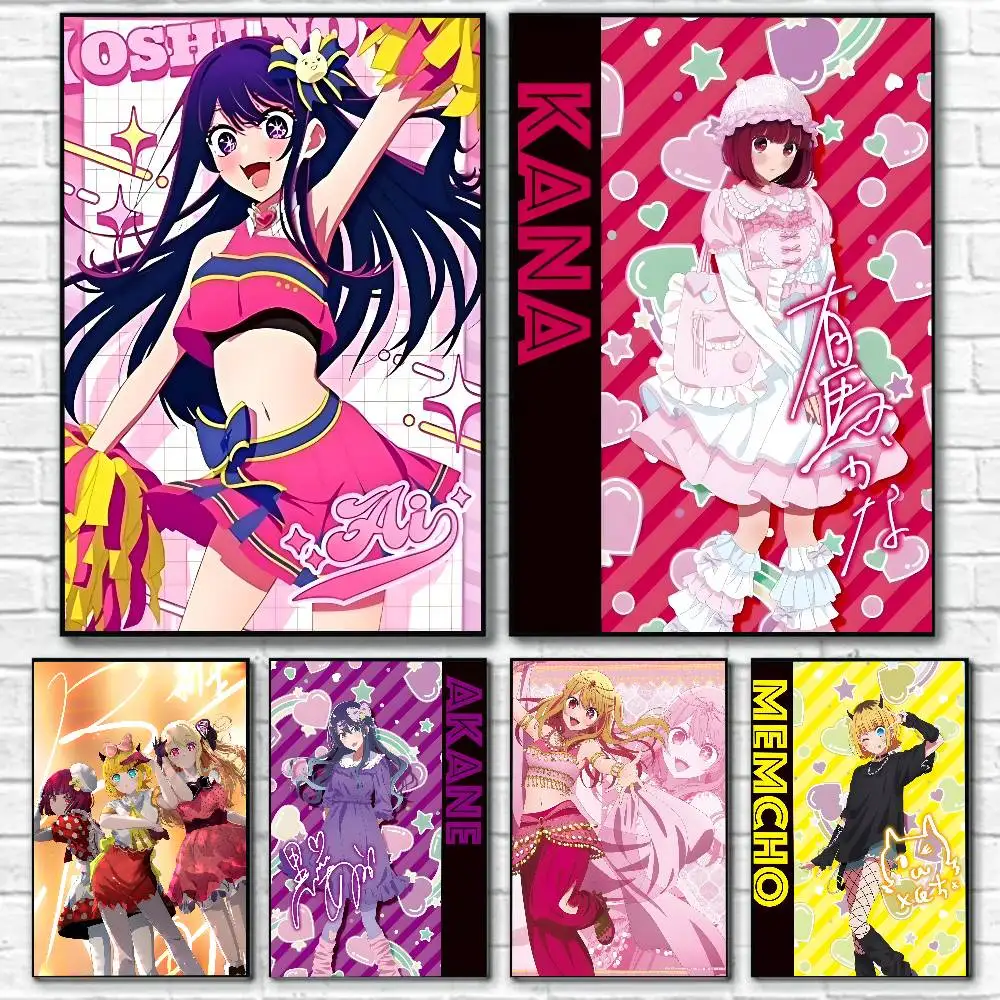 Anime O-Oshi No Ko Hoshino Ai Poster Tela Pittura Poster Con Stampe Casa Camera Da Letto Soggiorno Decorazione Regalo