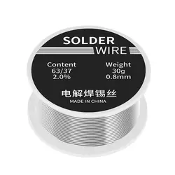 30g 0.8mm Welding Solder Wire High Purity Low Fusion Spot Rosin Core Soldering Wire Roll No-clean FLUX 2.0% Tin BGA Welding Tool