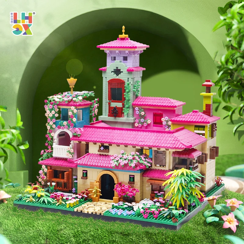 

3600PCS Princess Magic Castle House Building Blocks Sakura Wild Villa Assemble Diamond Bricks Toys Birthday Gifts For Girl Kids