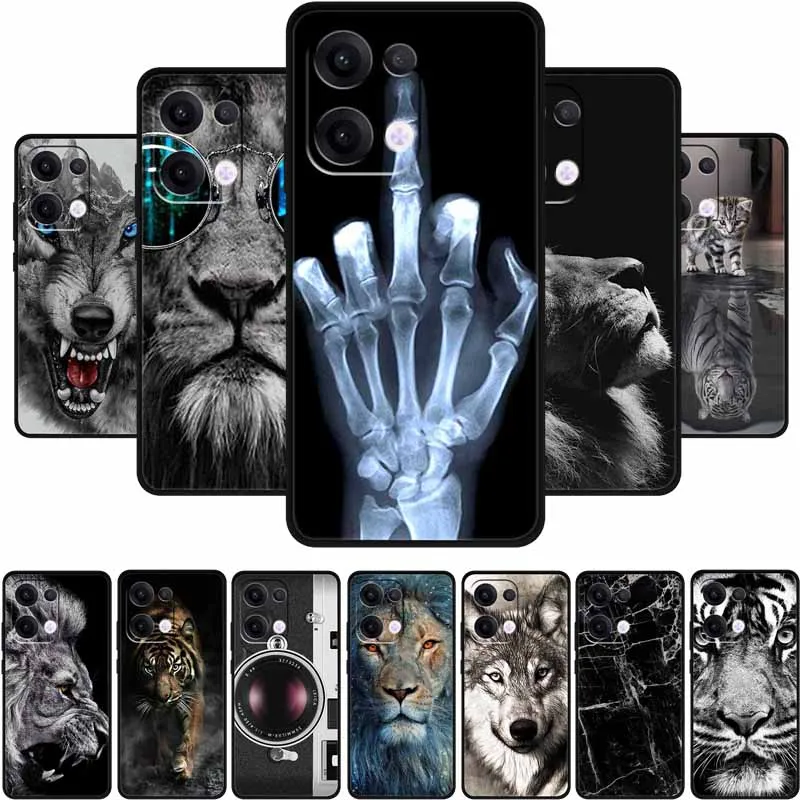 For Oppo Reno 13 Pro Case 13Pro Luxury Black Silicone Soft Phone Case For Oppo Reno 13 5G Back Cover Reno13 Pro Protective Shell