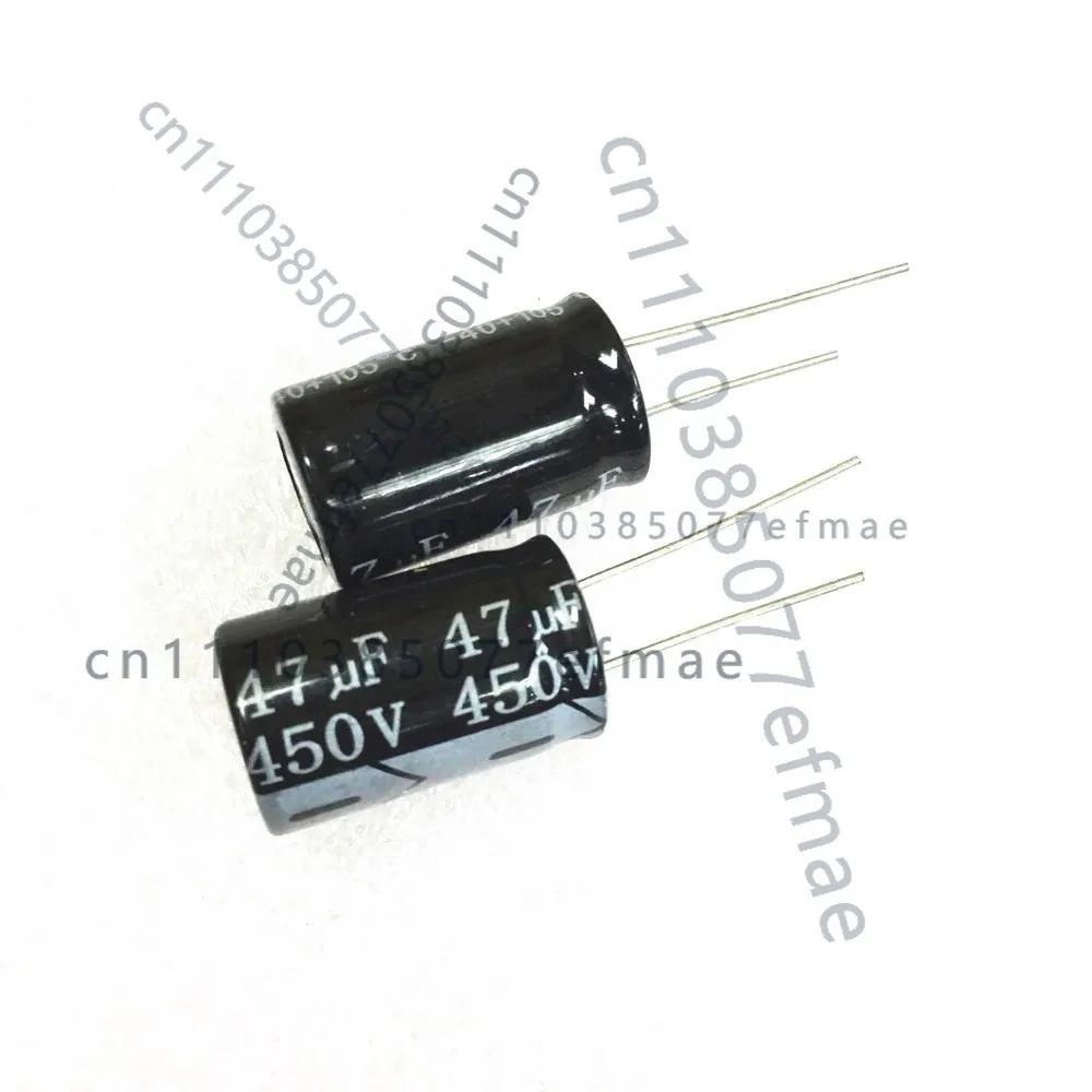 100個-47uf-450v-450v47uf-ラジアル電解コンデンサ-16mm-x25mm
