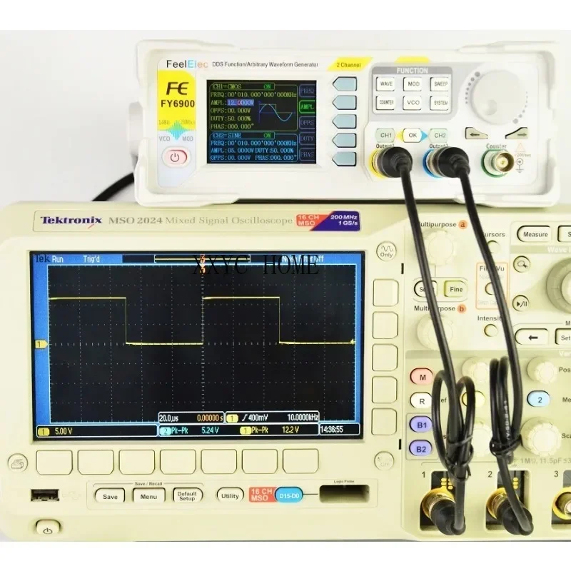 FY6900  Sine 0-20MHz Digital Signal Generator Sine Wave 2.4Inch TFT Screen Digital Signal Sourece Meter With EU UK Plug Lcd