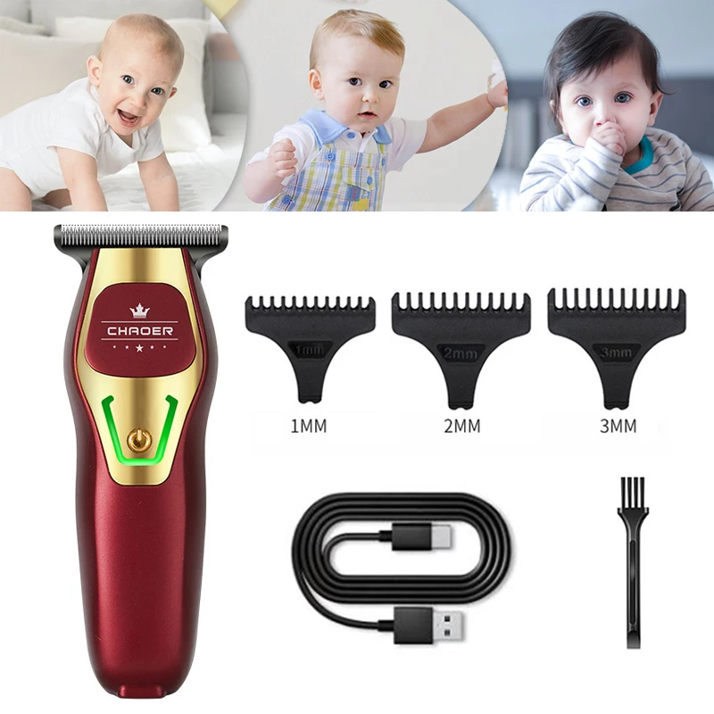 

MAGICFUL Childern Mine Trimmer Men And Baby 0 MM T Blade Electric Clipper Rechargeable Barber Haircut Machine Home Beard Shave