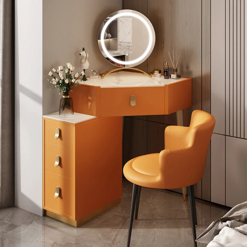 Luxury Solid Wood Dressing Table Corner Modern Simple Storage Combination Triangle Household Makeup Tables Bedroom Furniture