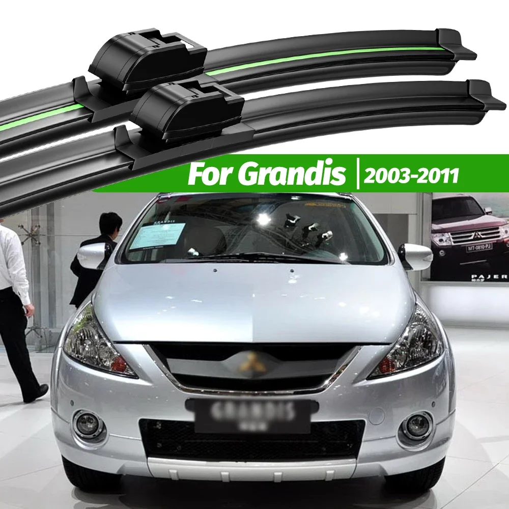 

For Mitsubishi Grandis 2003-2011 2pcs Front Windshield Wiper Blades 2004 2006 2007 2009 2010 Windscreen Window Accessories