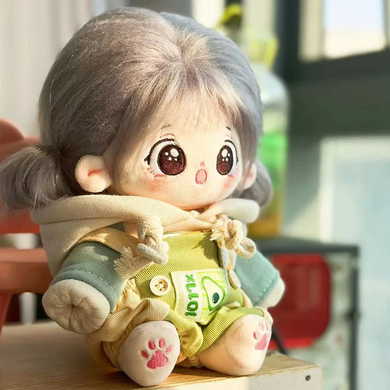 20cm Anime Plush Cotton Dolls with Potato Chip Baby Clothes Kawaii Stuffed Soft Figure Doll for Kids Girls Fans Collection Gifts