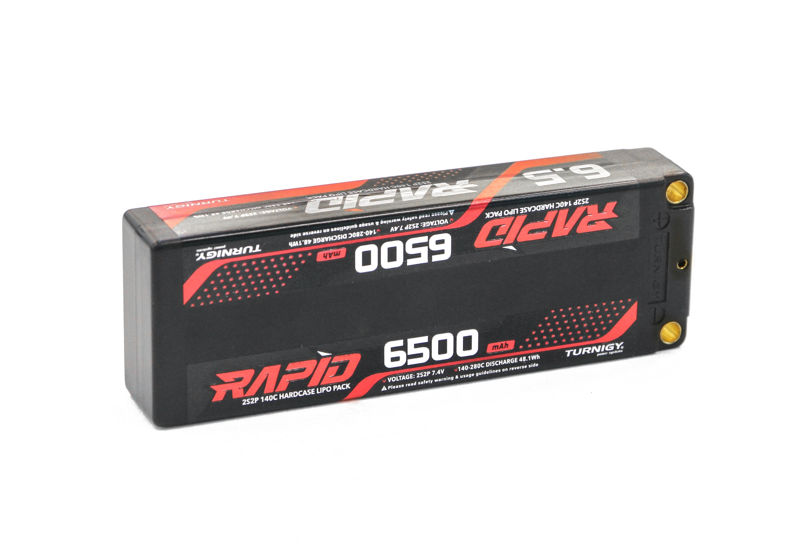 Turnigy-Paquete de batería LiPo con carcasa rígida, 6500mAh, 2S2P, 140C, aprobado por ROAR