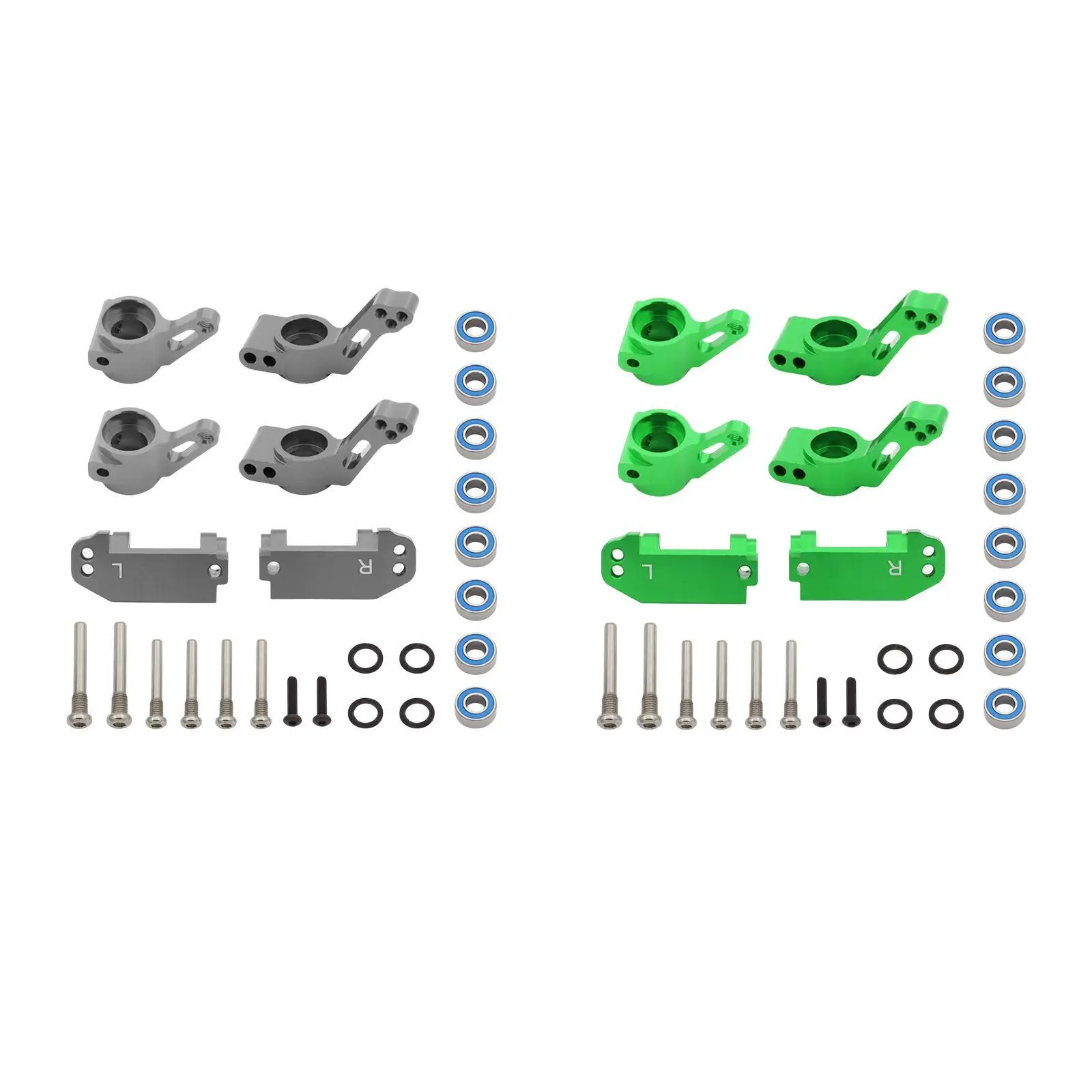 

RC Car Steering Kits Aluminum Alloy Upgrade Professional Rear Stub Axle Carriers C Hub Caster Blocks for 1:10 Scale Vehicles