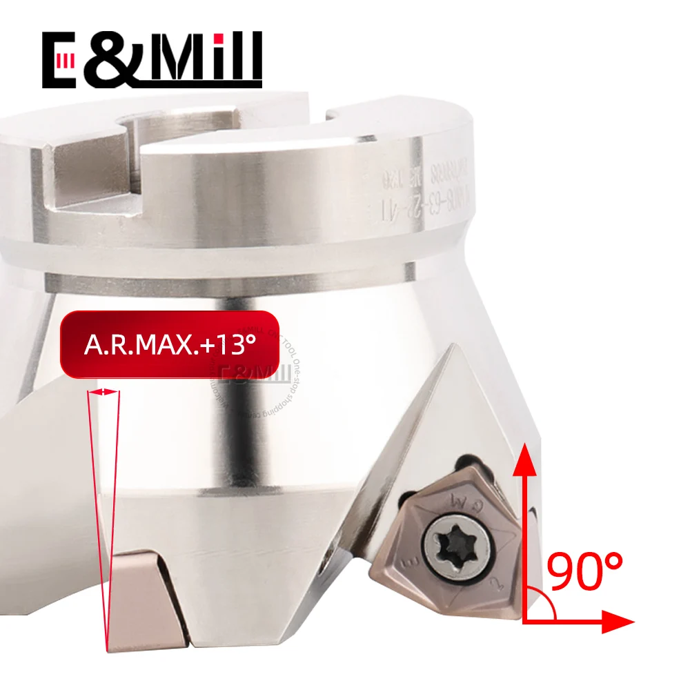 WNMU080608 double-sided hexagonal 90° Right angle fast feed MFWN WNMU carbide insert MFWN900 Heavy cutting milling cutter insert