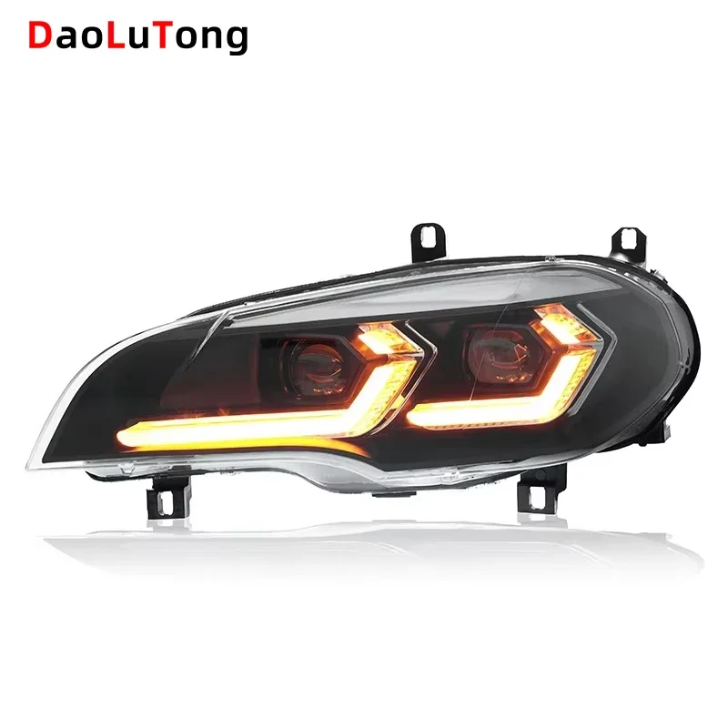 New Arrival Headlight Assembly Restoration With LED Lens DRL And Steering 12V 6000K White Bulb Fit For BMW X5 E70 2007-2013