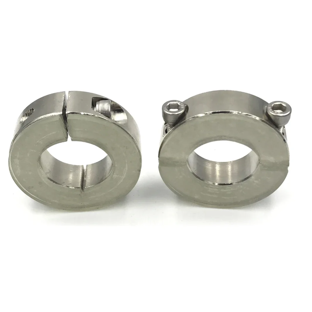 1PCS Clamp Collar Single/Double-Opening Retaining Ring Positioning Ring,Motion Clamping Ring With Polyurethane Washer